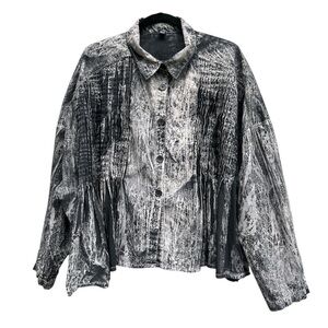 Dress To Kill Abstract Art-to-Wear Blouse | Lagenlook Avant-Garde USA Made